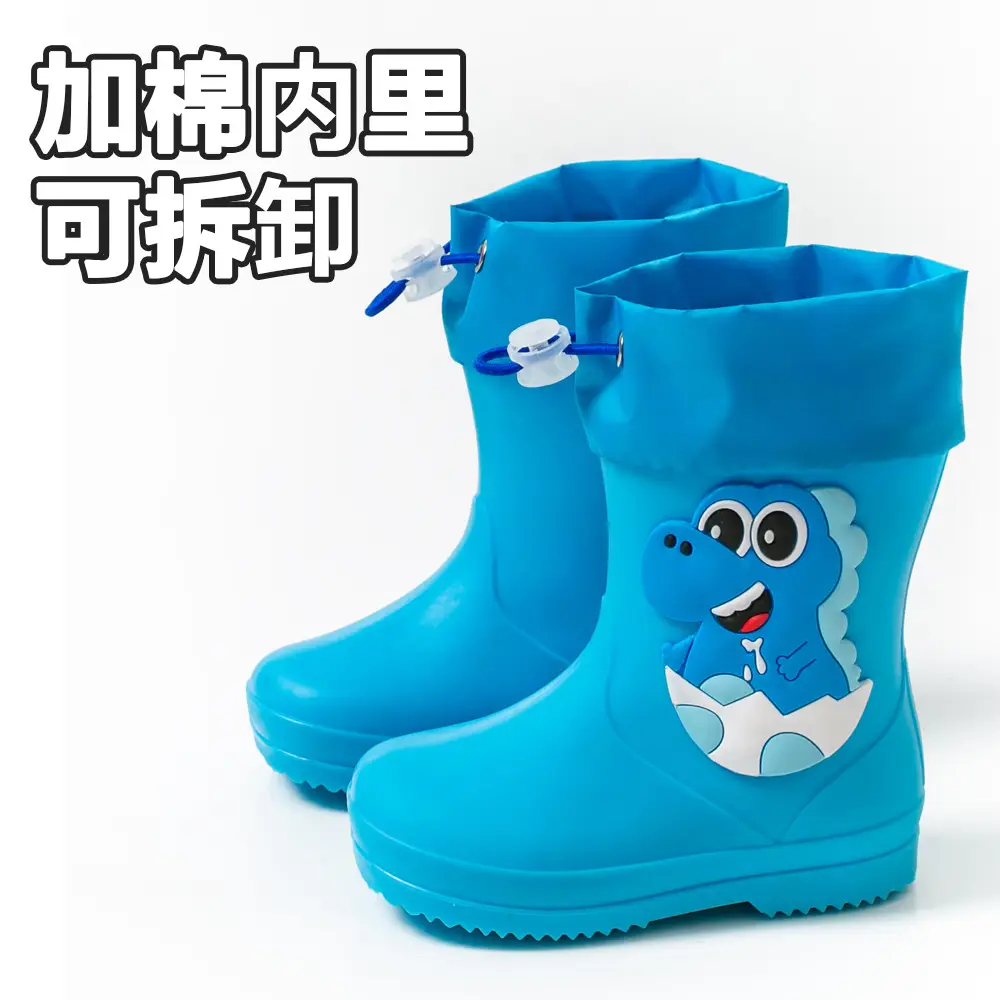 Children's cute rain boots waterproof non-slip 2-6 years old children's rain boots toddler rubber shoes baby water shoes cartoon overshoes