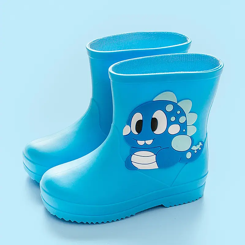 Children's cute rain boots waterproof non-slip 2-6 years old children's rain boots toddler rubber shoes baby water shoes cartoon overshoes