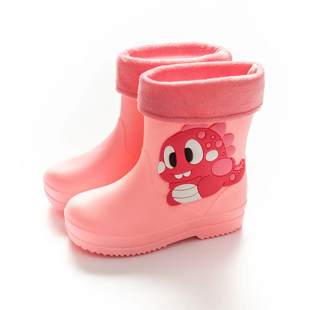Children's cute rain boots waterproof non-slip 2-6 years old children's rain boots toddler rubber shoes baby water shoes cartoon overshoes