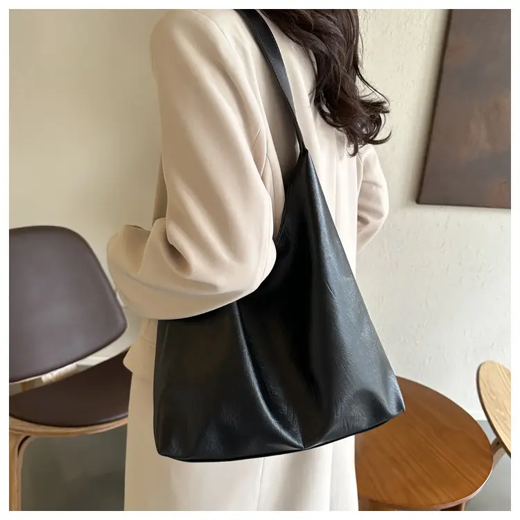 Black Textured Shoulder Bag for Women 2023 — feature 10
