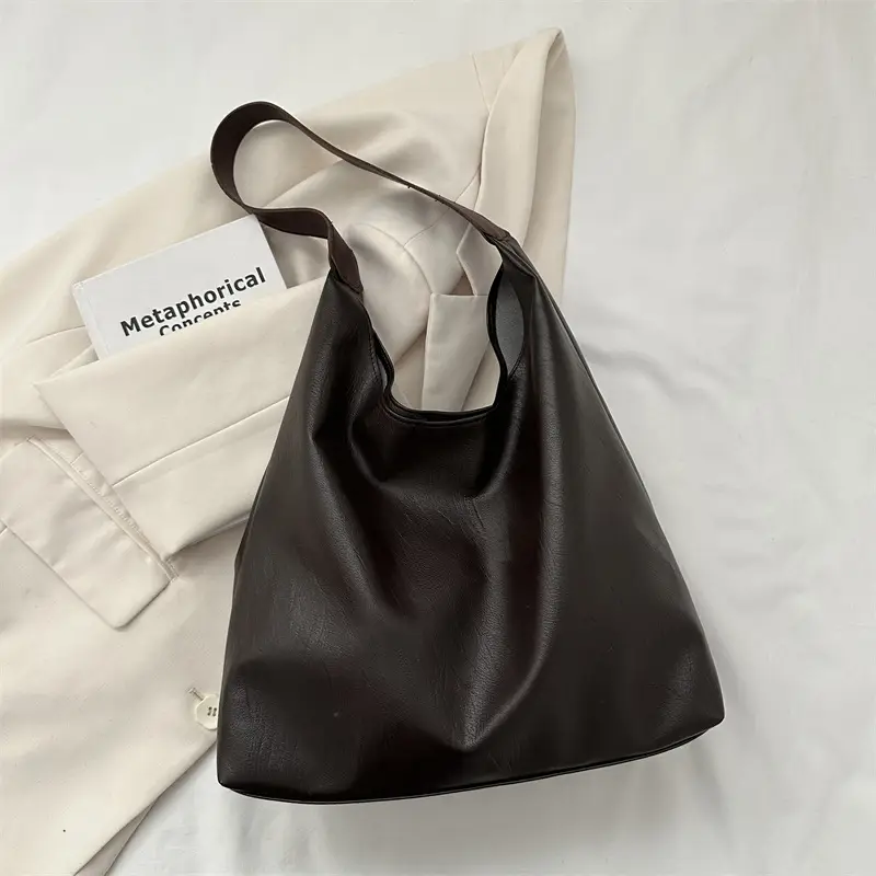 Black Textured Shoulder Bag for Women 2023 - Image 2