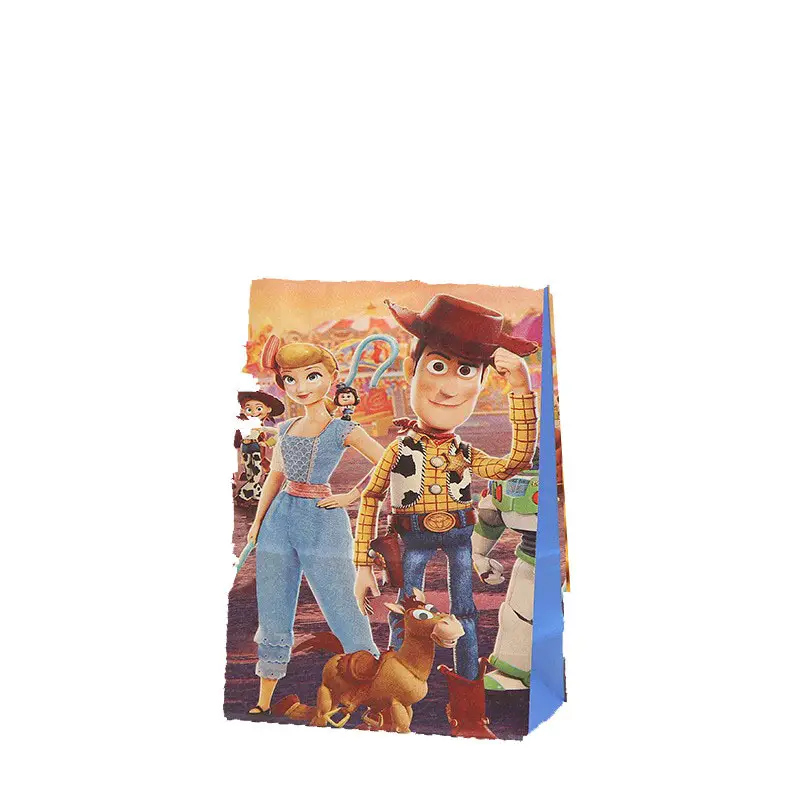 Toy Story 3 Party Supplies Candy Box Gift Bag Toystory Disposable Tableware Paper Plates Cups