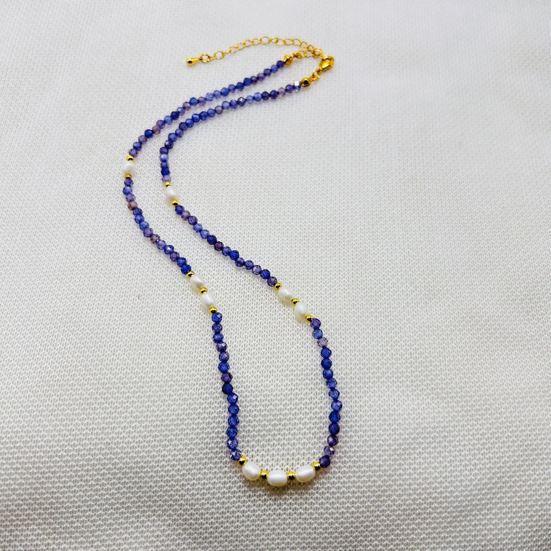 Japanese & Korean Jewelry Natural Crystal Stained Glass Beaded Necklace Women's Fashion — feature 6