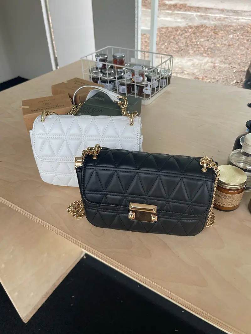 Chanel Style Rhombus Chain Bag Black Women's Shoulder Messenger