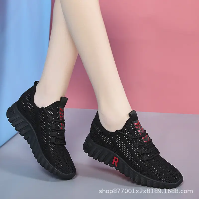 23 Years New Summer Women's Shoes Breathable Mesh Shoes Soft Sole Lightweight Sports Shoes Fashionable Versatile White Shoes Comfortable - Image 4