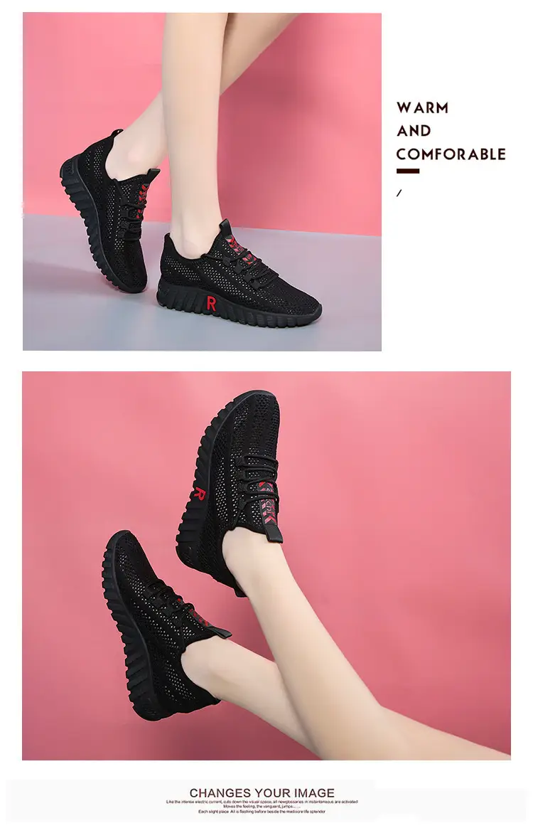 23 Years New Summer Women's Shoes Breathable Mesh Shoes Soft Sole Lightweight Sports Shoes Fashionable Versatile White Shoes Comfortable — feature 5