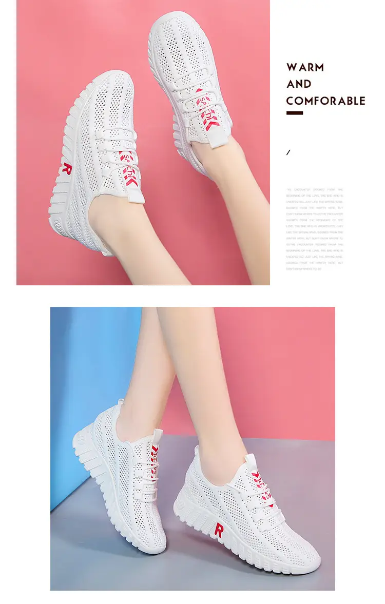 23 Years New Summer Women's Shoes Breathable Mesh Shoes Soft Sole Lightweight Sports Shoes Fashionable Versatile White Shoes Comfortable — feature 7