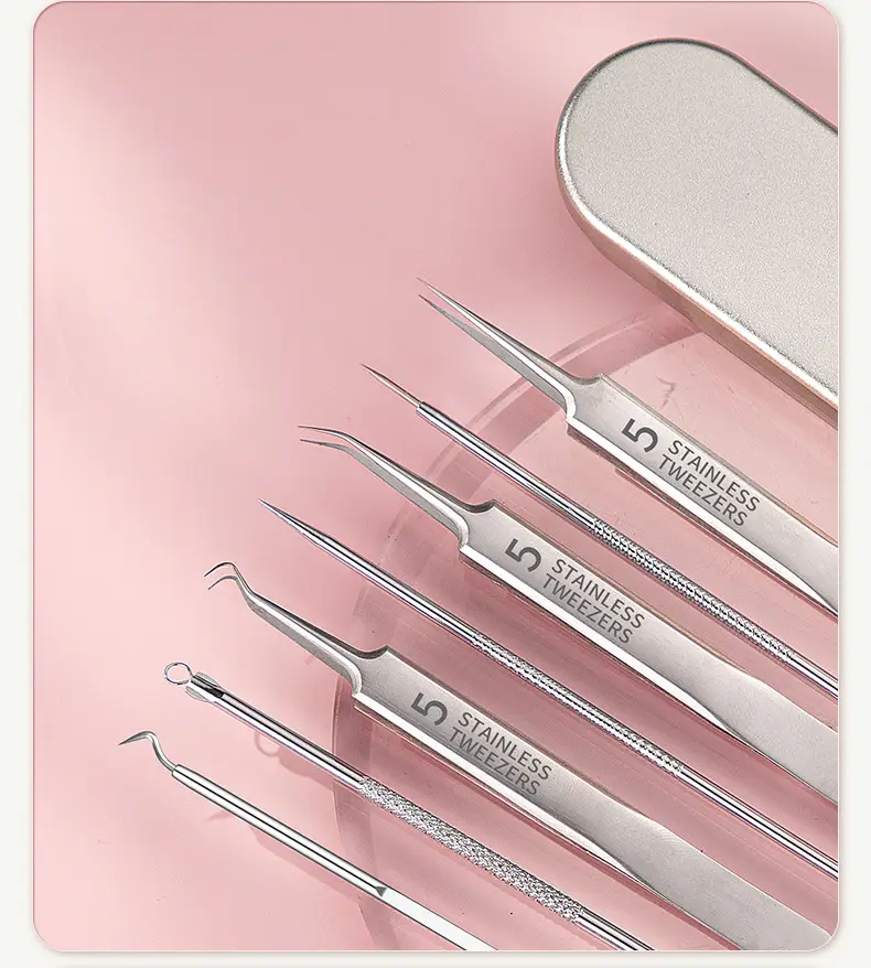 8-piece stainless steel acne care set — feature 13