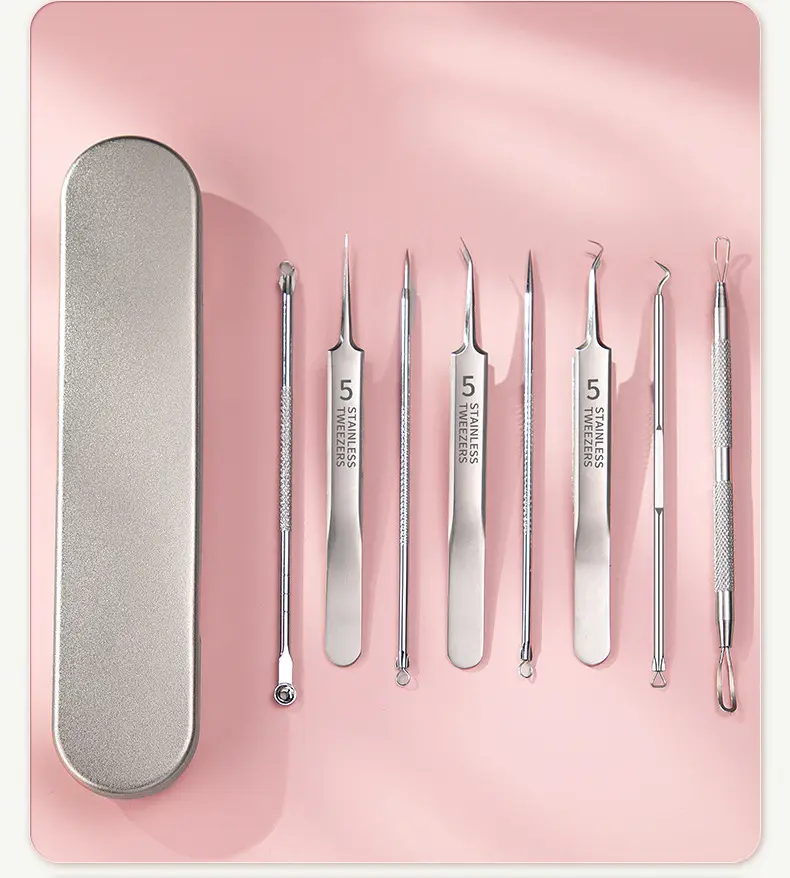 8-piece stainless steel acne care set — feature 14