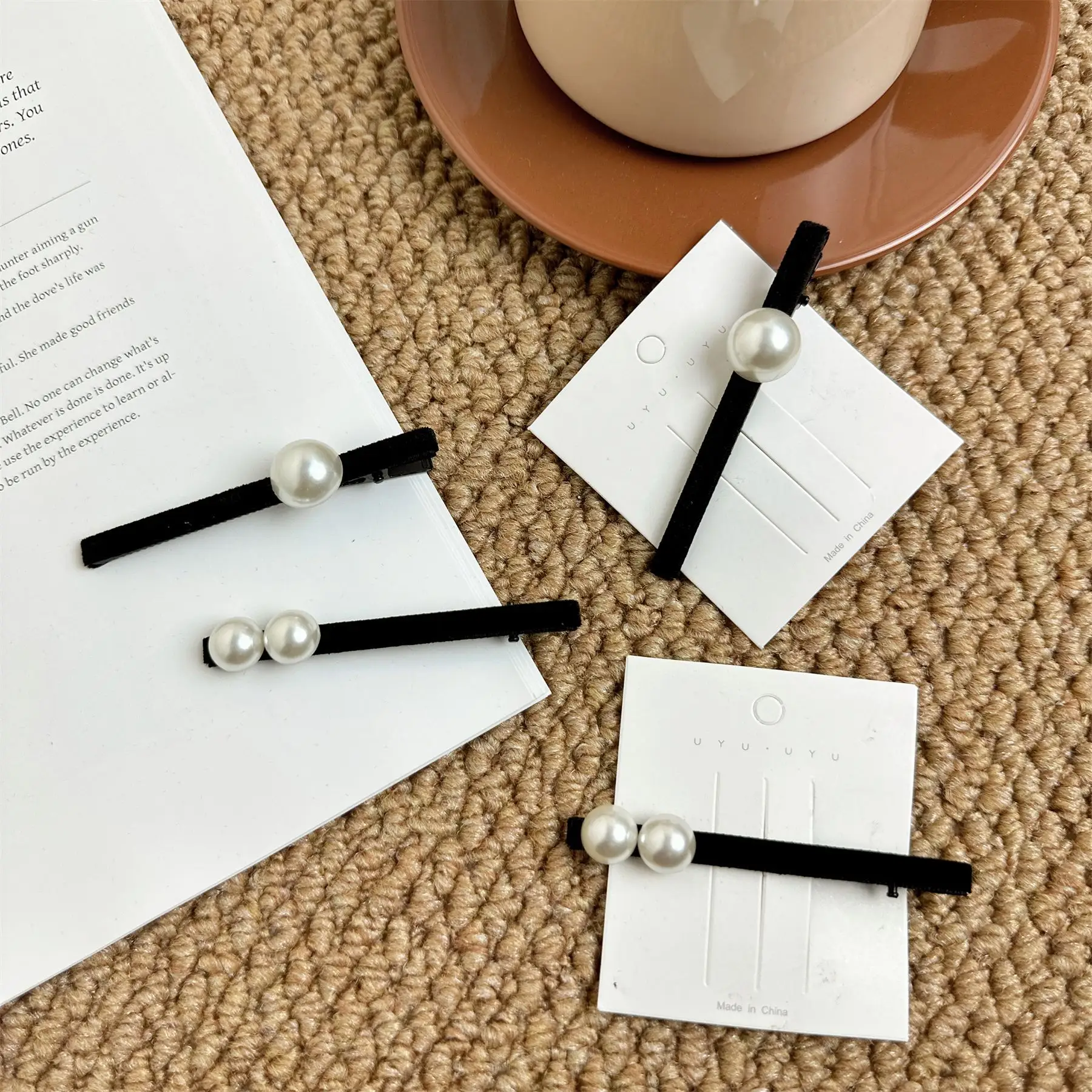 Pearl Clip Back Hairpin for Girls & Women