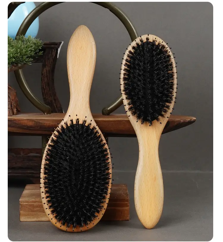 Wholesale Beech Nylon Hair Massage Comb with High Rebound Air Cushion — feature 12