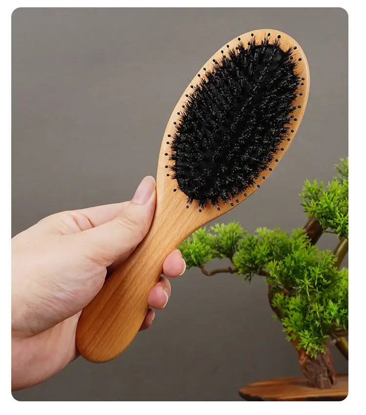 Wholesale Beech Nylon Hair Massage Comb with High Rebound Air Cushion — feature 13