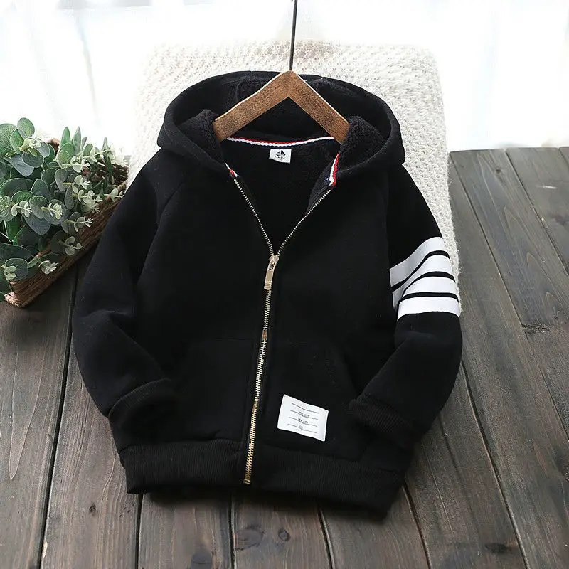 Boys' Fleece-Lined Jacket Children's Clothing 2026 Winter New Thickened Lamb Wool Warm Cotton Coat for Older Children — feature 14