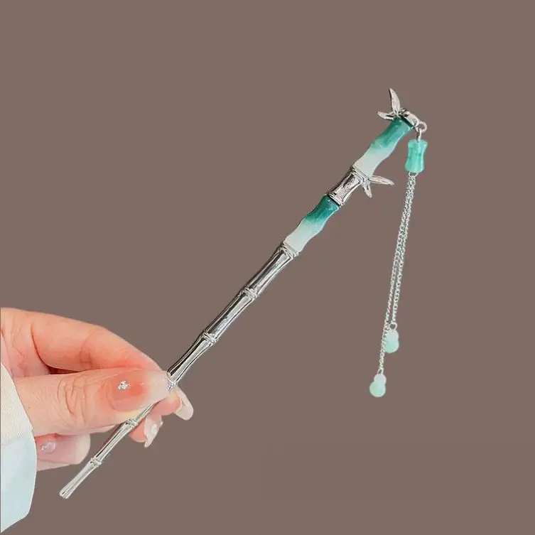 New Chinese Bamboo Tassel Hairpin for Women - Image 5