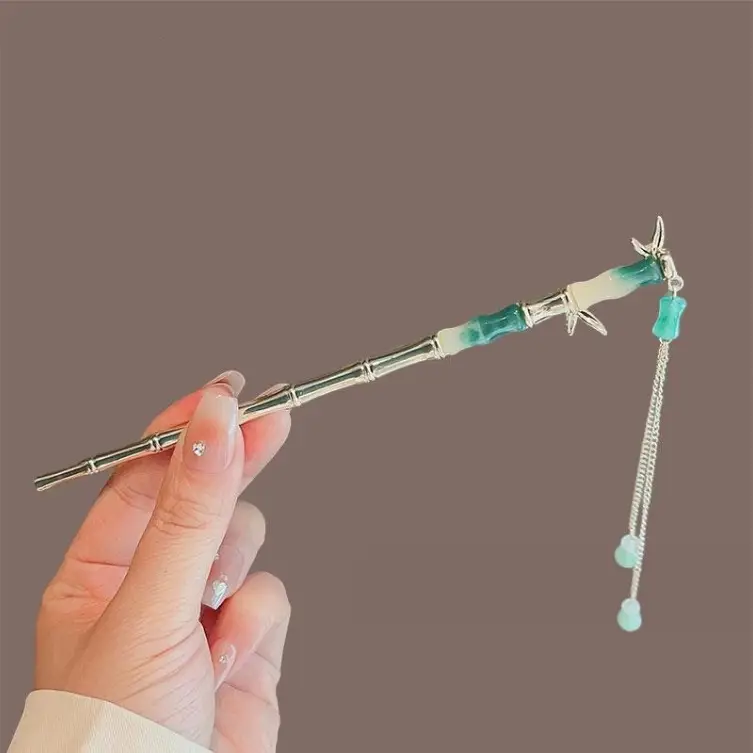 New Chinese Bamboo Tassel Hairpin for Women - Image 6