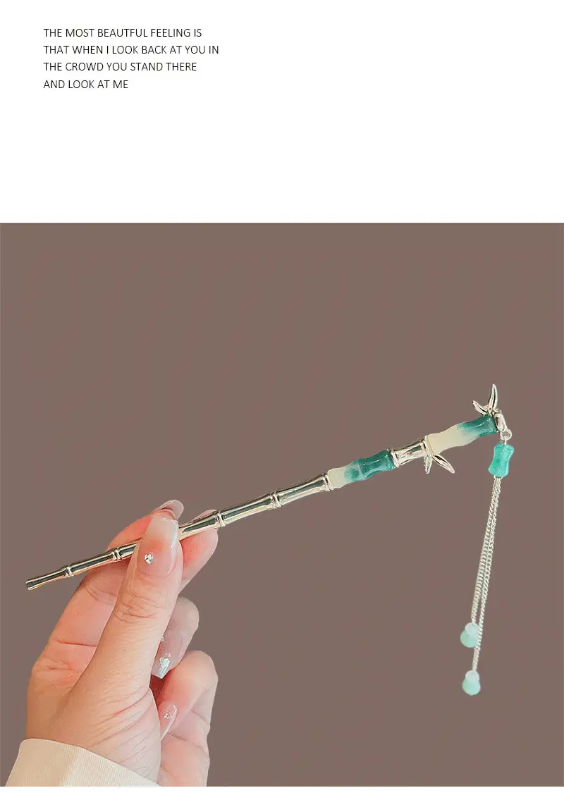 New Chinese Bamboo Tassel Hairpin for Women — feature 4