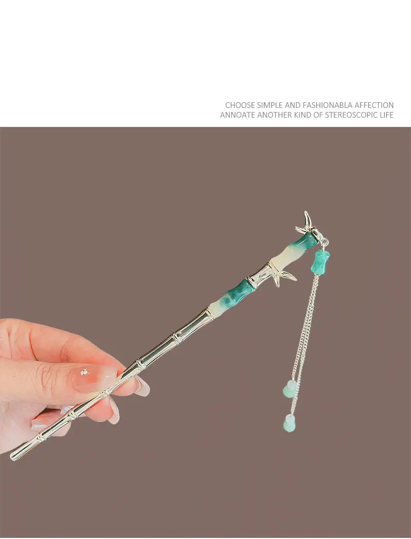 New Chinese Bamboo Tassel Hairpin for Women — feature 5