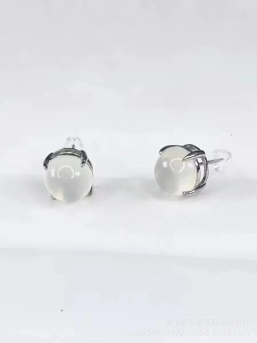 High Ice Inlaid Green Chalcedony Earrings Set - Image 2
