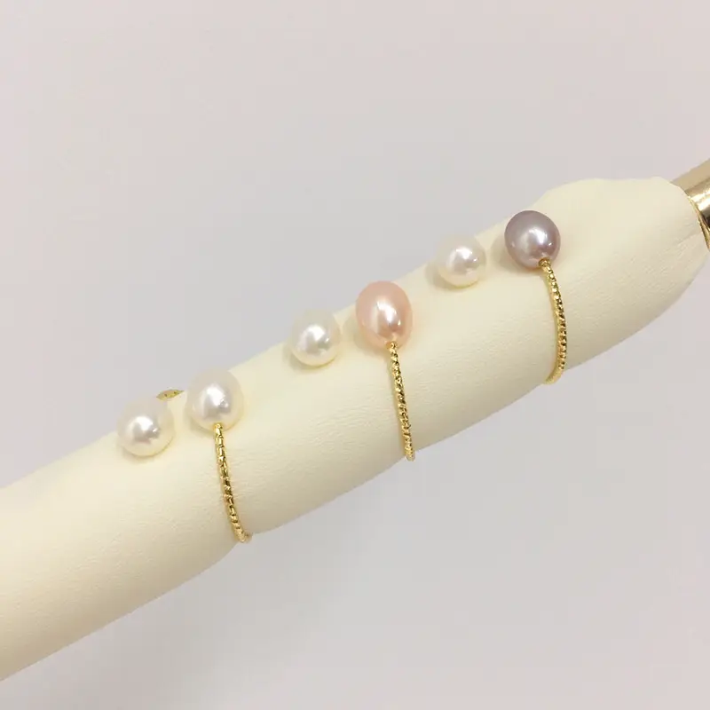 18K Gold-Filled Pearl Ring with Millet Beads - Image 3