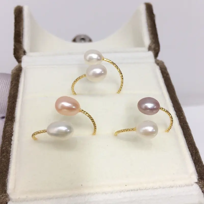 18K Gold-Filled Pearl Ring with Millet Beads — feature 3