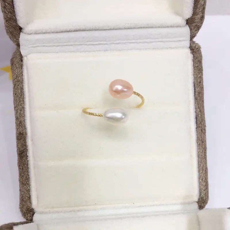 18K Gold-Filled Pearl Ring with Millet Beads — feature 5