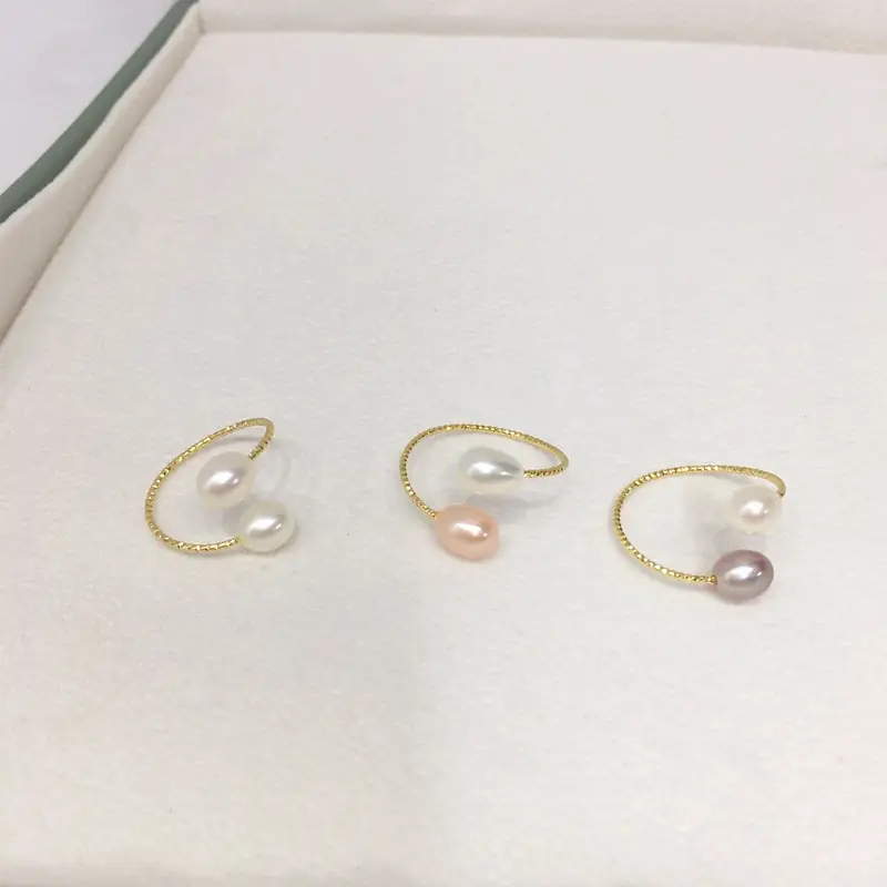 18K Gold-Filled Pearl Ring with Millet Beads — feature 9