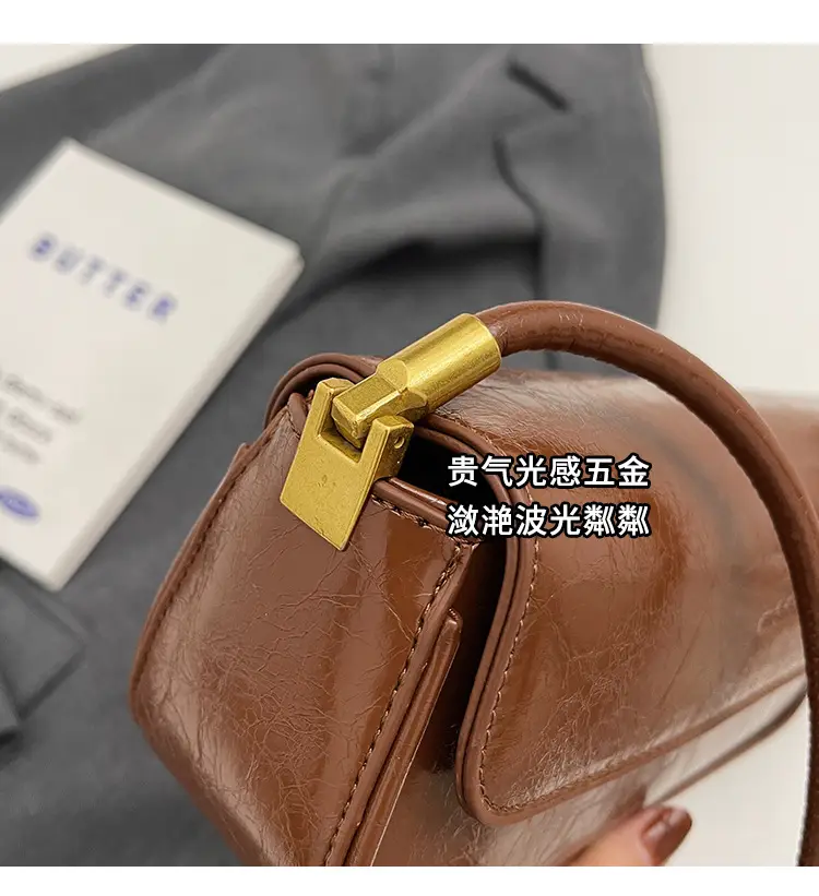 Women's Brown Crocodile-Print Shoulder Bag Autumn Winter 2026 — feature 16