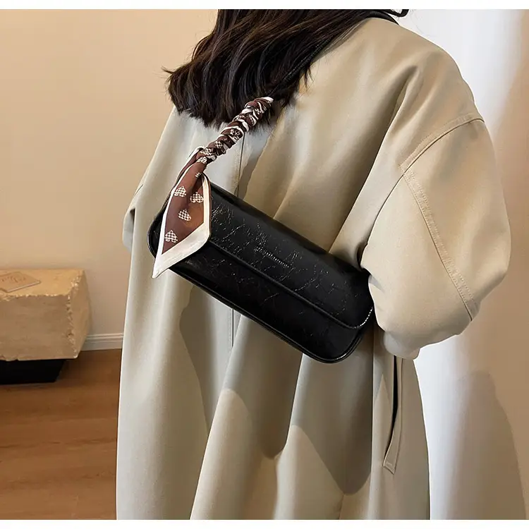 Women's Brown Crocodile-Print Shoulder Bag Autumn Winter 2026 — feature 21