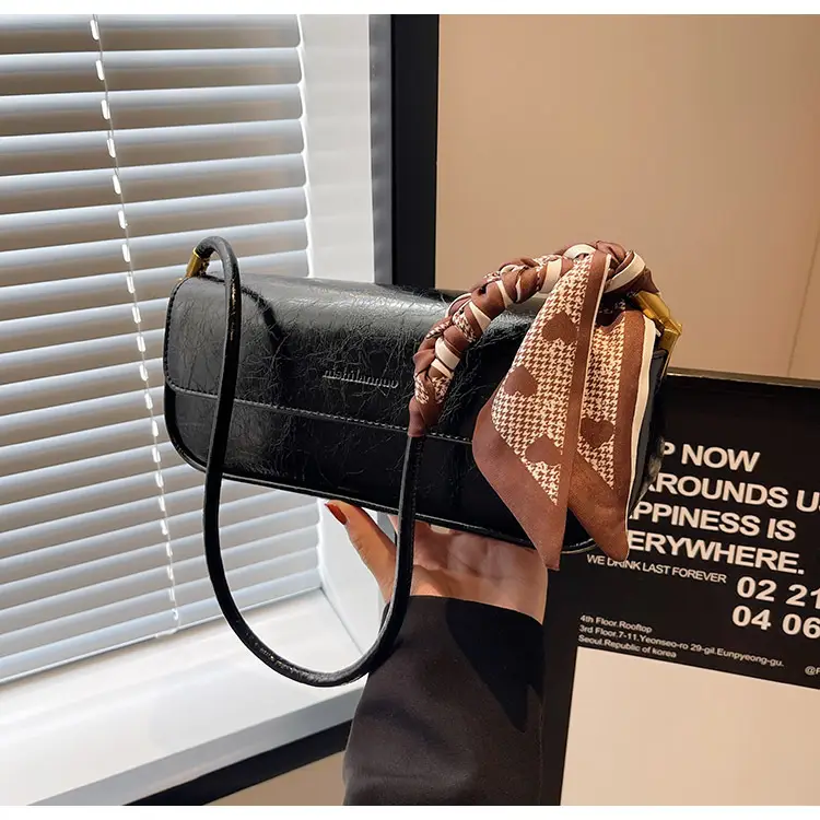 Women's Brown Crocodile-Print Shoulder Bag Autumn Winter 2026 — feature 34