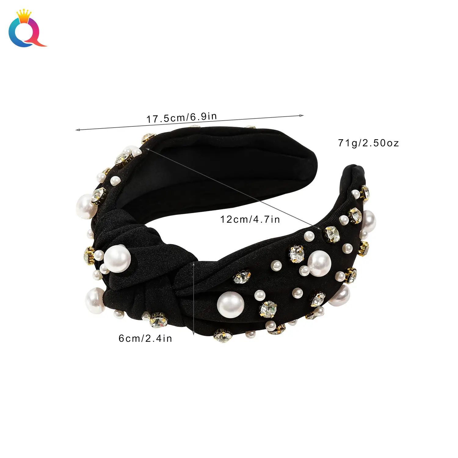 Cross-Bound Diamond Pearl Headbands for Women — feature 22