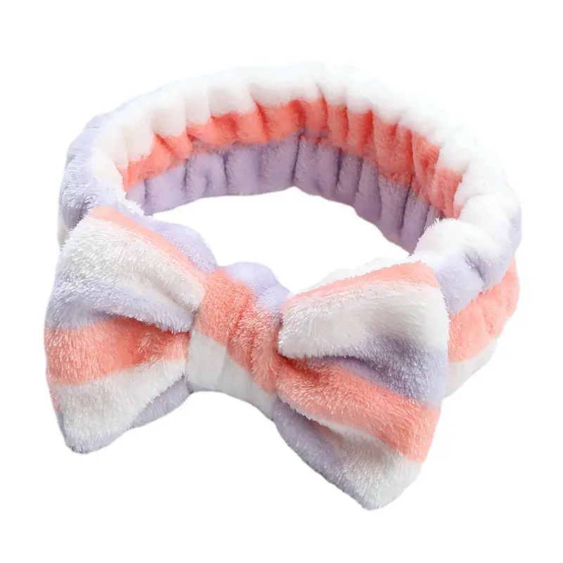 Leopard Print Fleece Hairband for Women