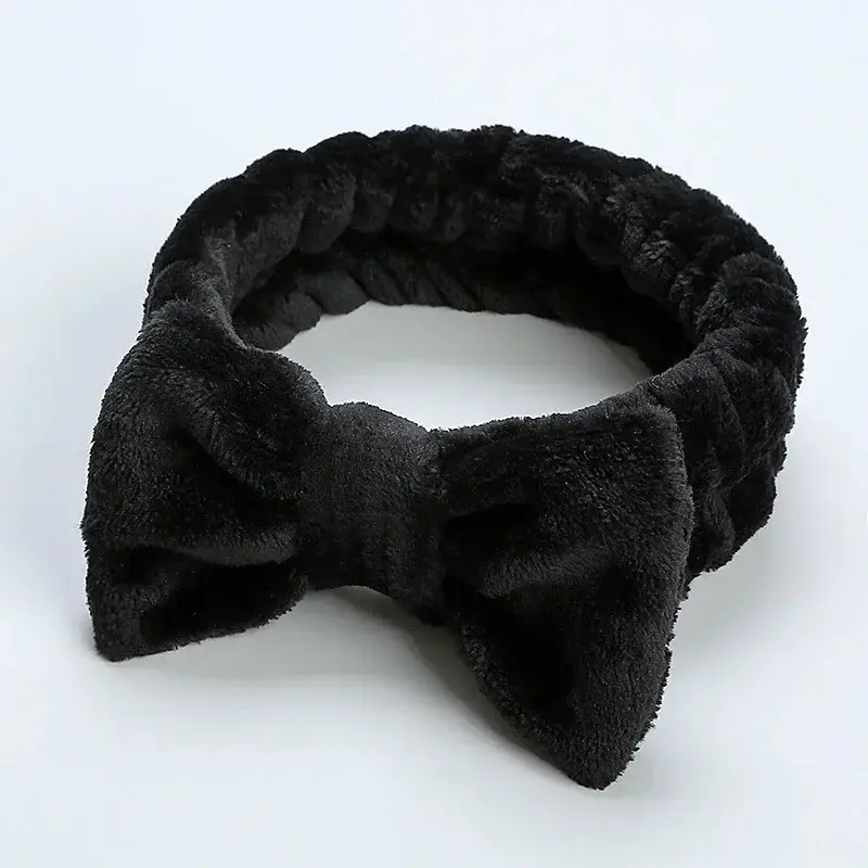 Leopard Print Fleece Hairband for Women