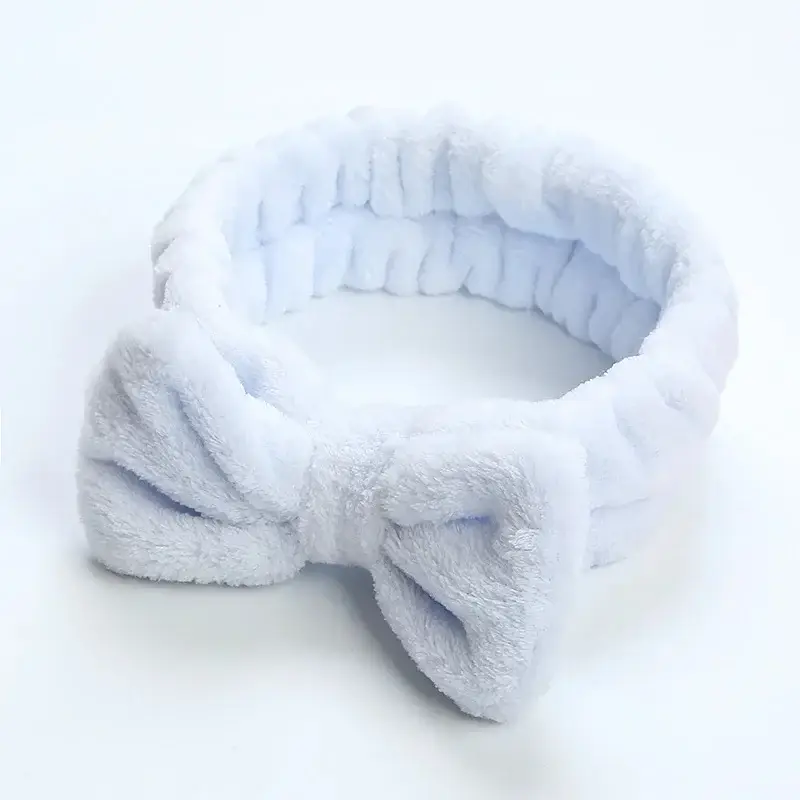 Leopard Print Fleece Hairband for Women