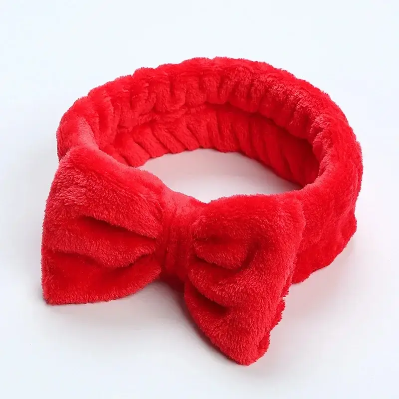 Leopard Print Fleece Hairband for Women