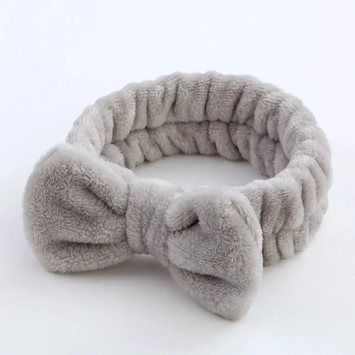 Leopard Print Fleece Hairband for Women