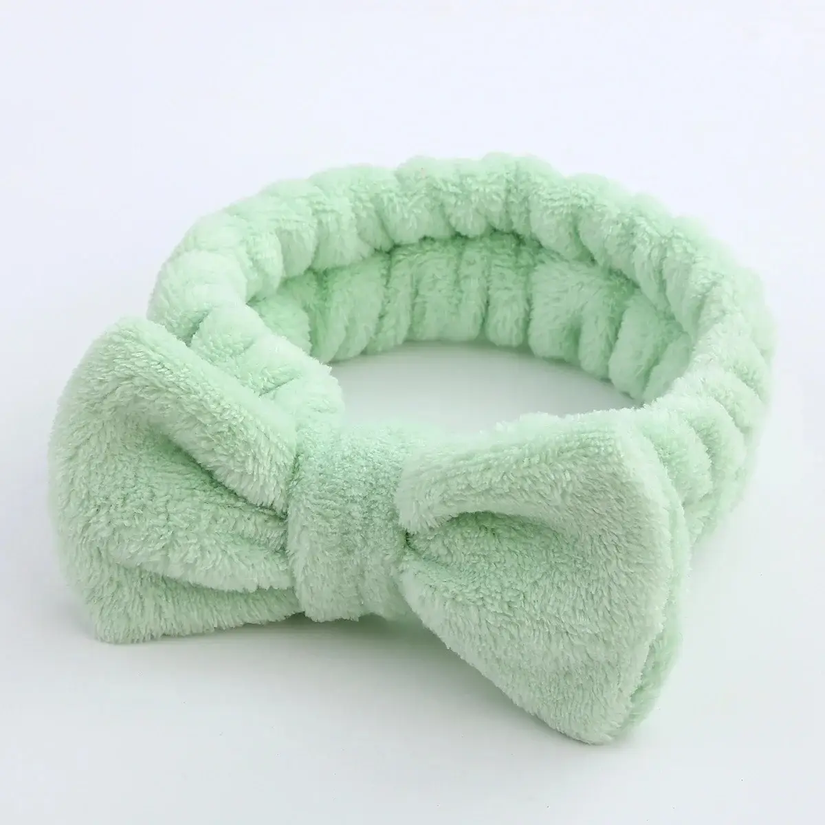 Leopard Print Fleece Hairband for Women