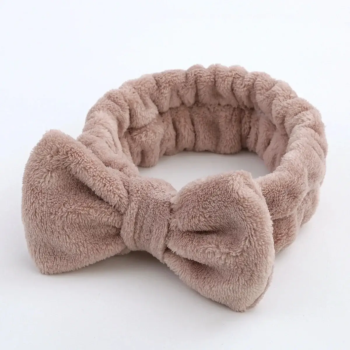 Leopard Print Fleece Hairband for Women