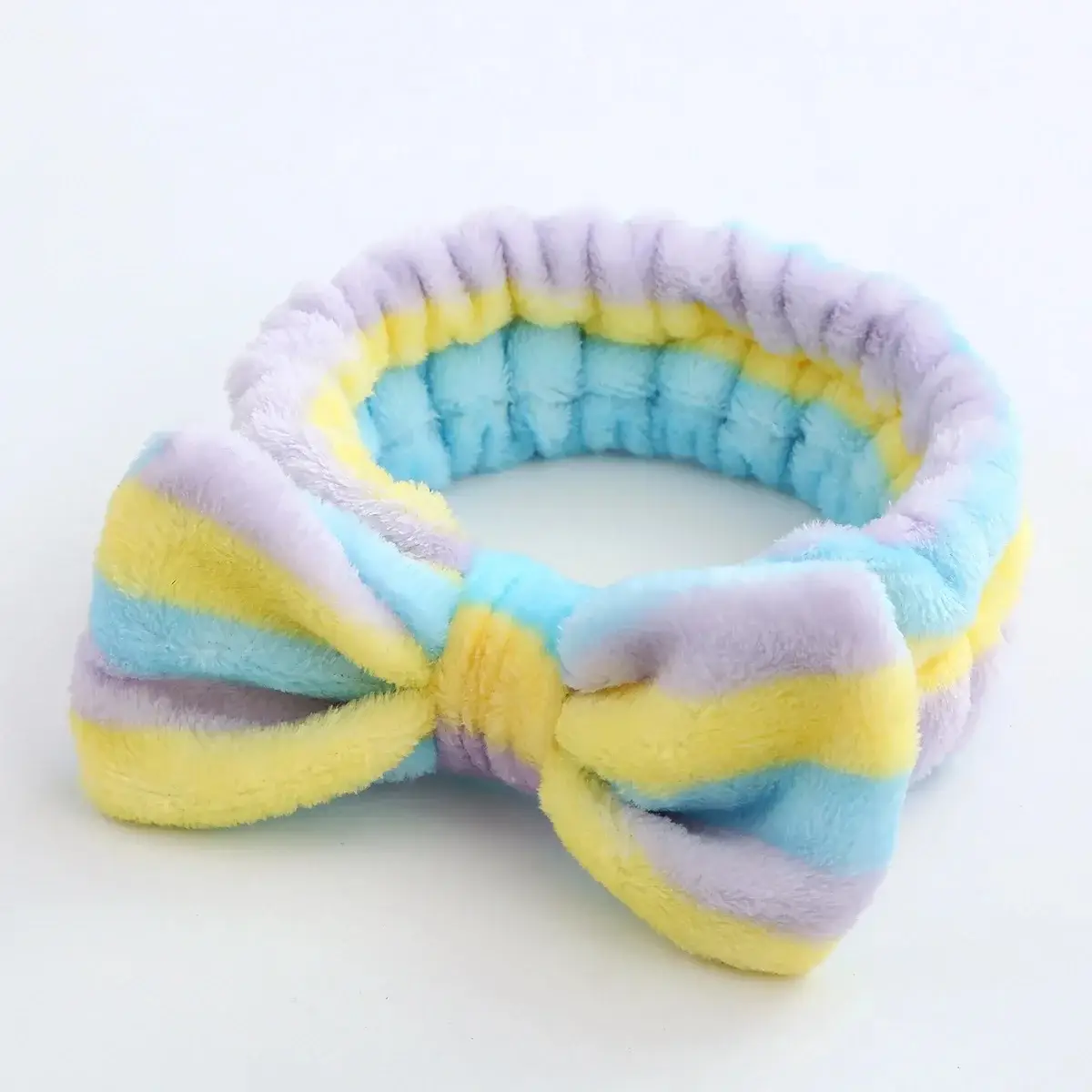 Leopard Print Fleece Hairband for Women