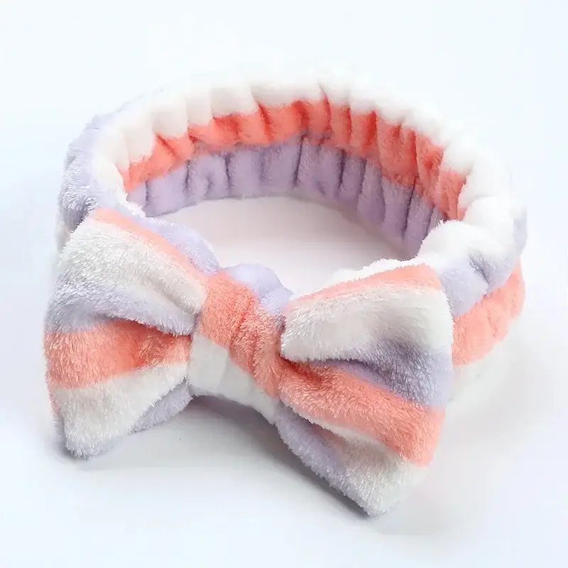 Leopard Print Fleece Hairband for Women