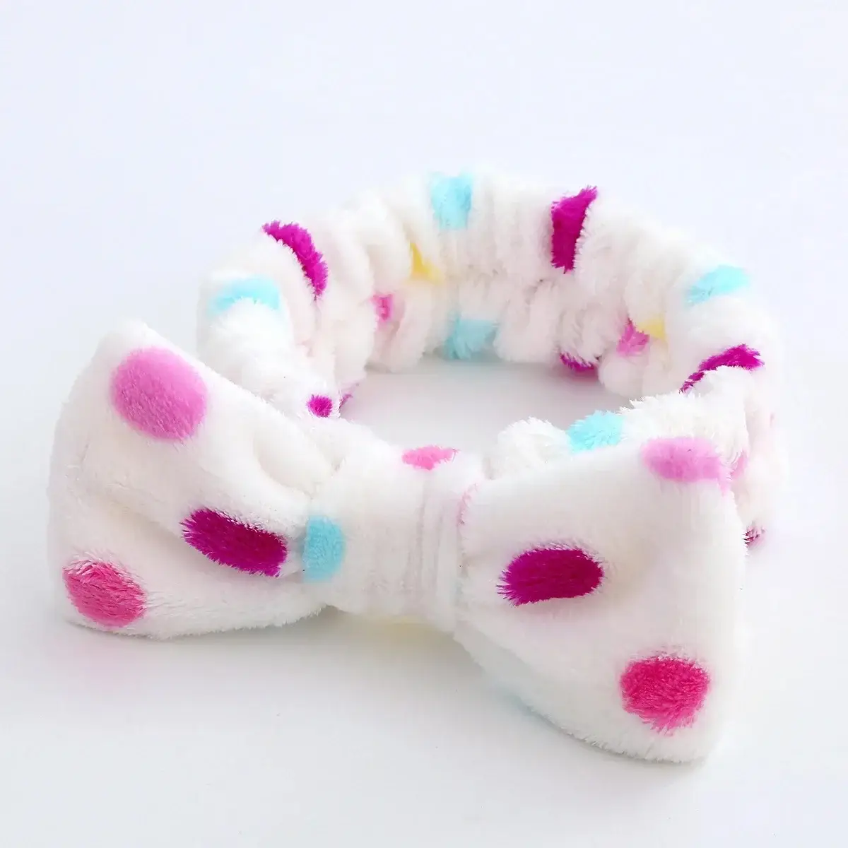 Leopard Print Fleece Hairband for Women