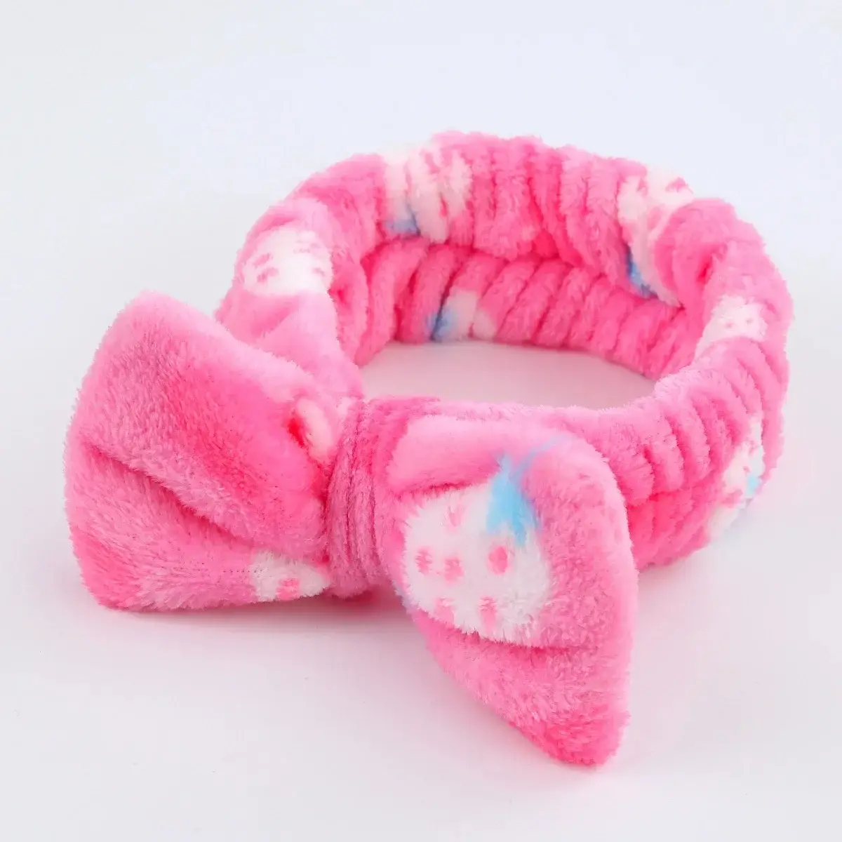 Leopard Print Fleece Hairband for Women