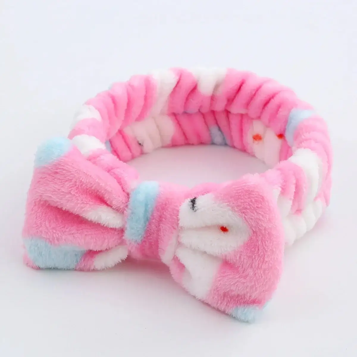 Leopard Print Fleece Hairband for Women