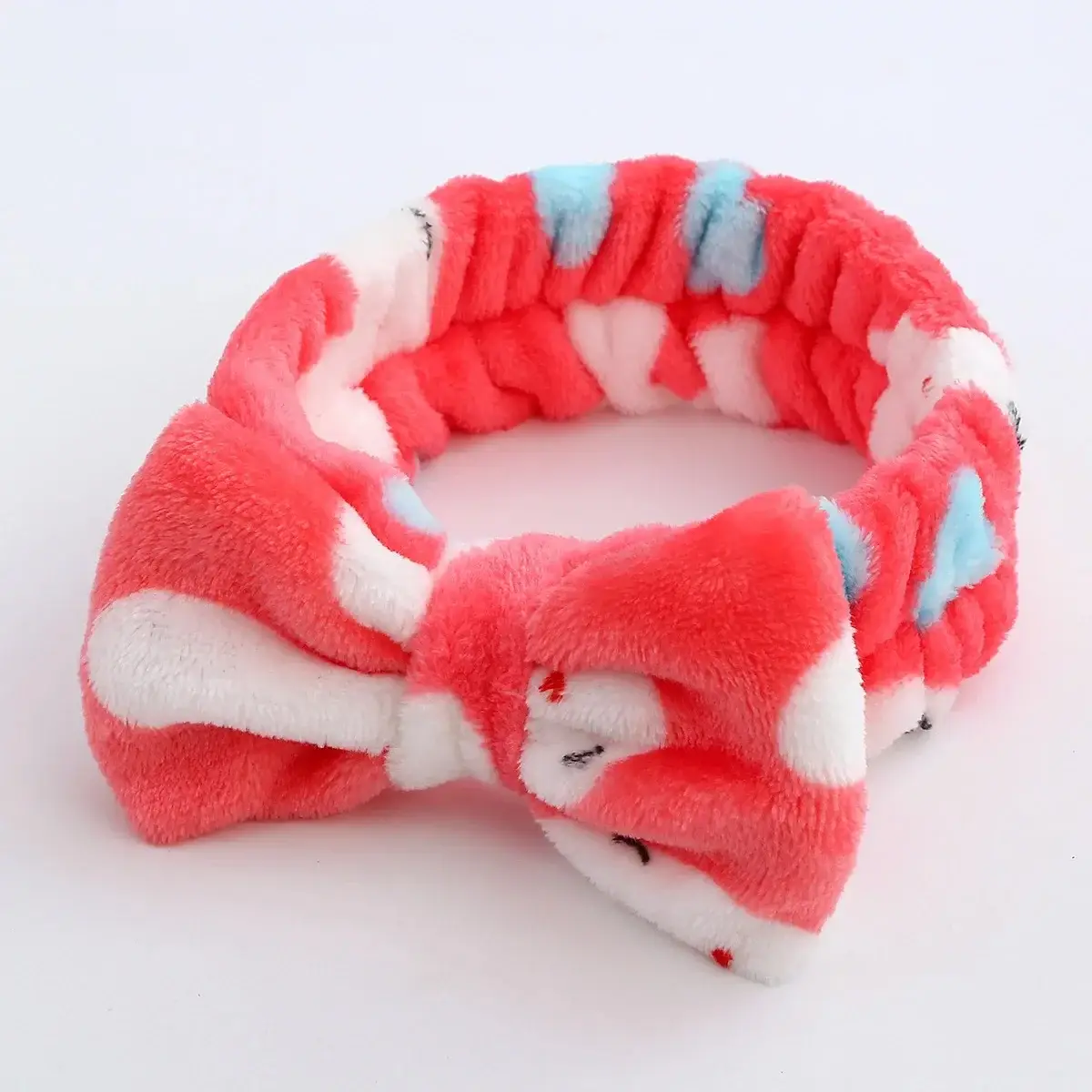 Leopard Print Fleece Hairband for Women