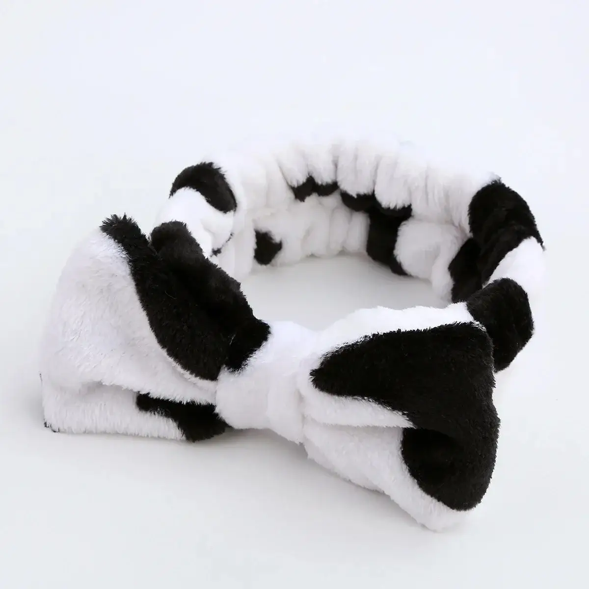 Leopard Print Fleece Hairband for Women