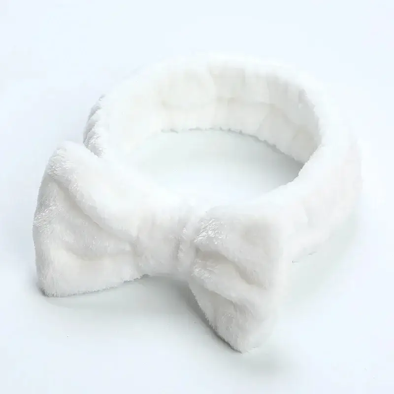 Leopard Print Fleece Hairband for Women