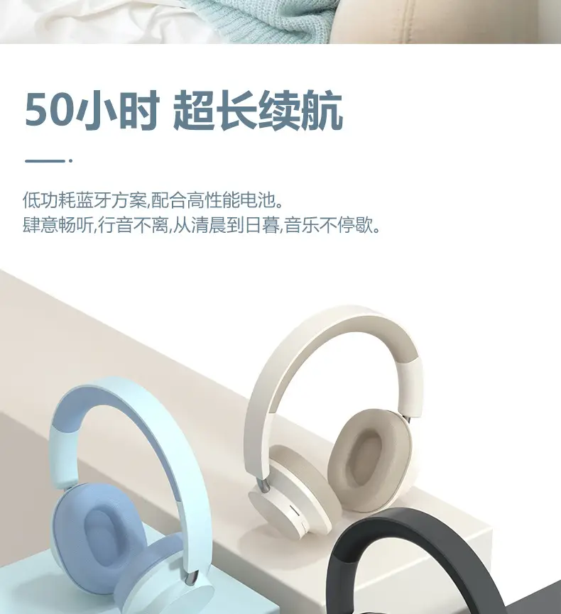Wireless Bluetooth Headset with Ultra-Long Battery & Silicone Comfort — feature 12