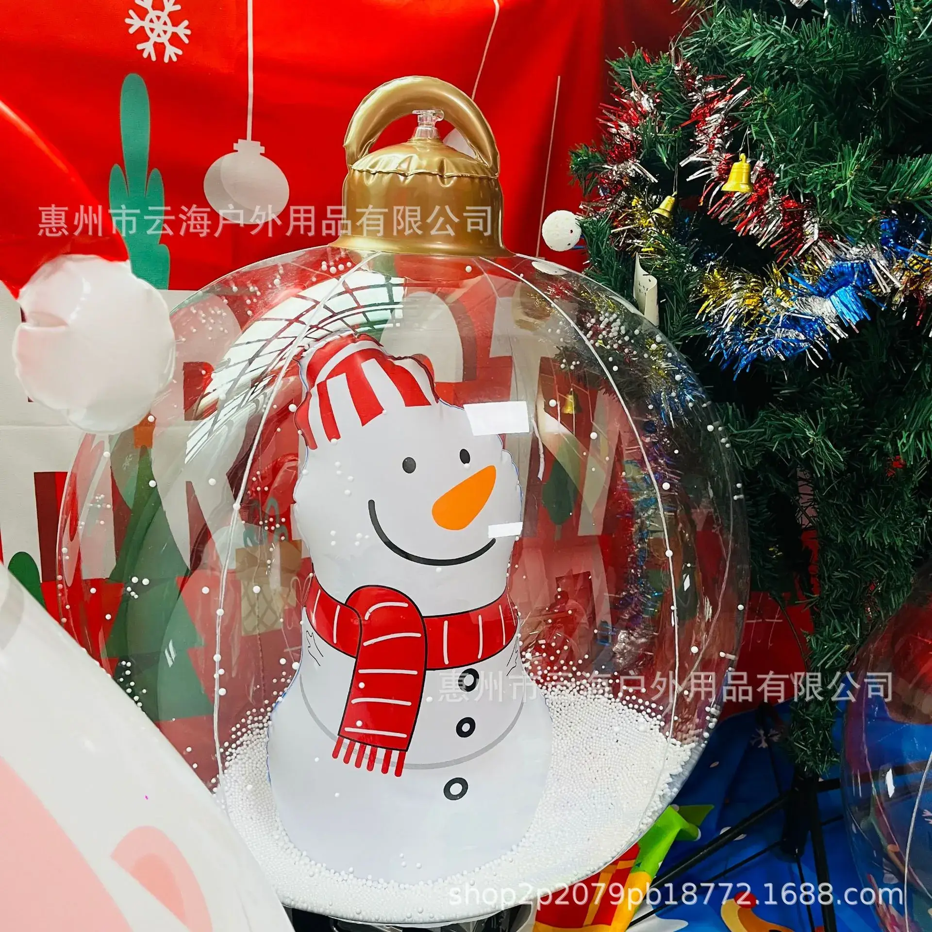Inflatable Snowman Christmas Ball Decoration - Image 5