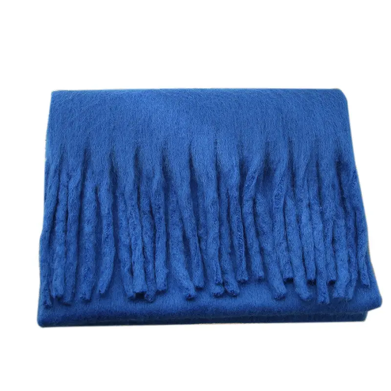 New Mohair Scarf Women Winter Warm Thickened Wool Tassel Shawl - Image 18