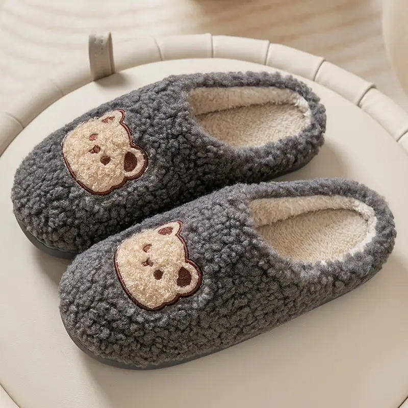 2023 Thick Cotton Furry Slippers for Women Couples - Image 2
