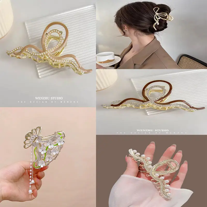 Fairy Butterfly Hair Clip for Women with Pearl Tassels - Image 7